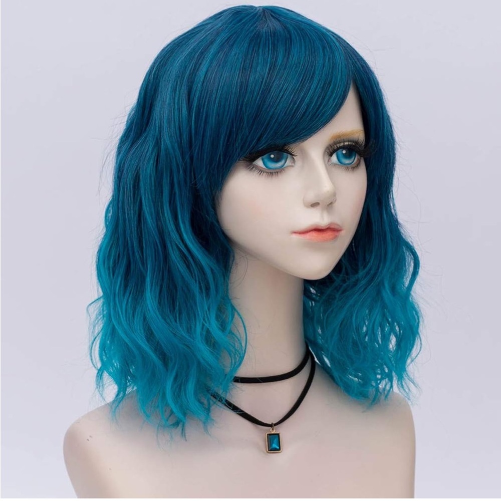 Halloween Blue ombré wig.